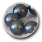 Collar Perlas de Akoya 45 cm, 6-6.5 mm, negras AA+