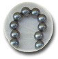 Collar Perlas de Akoya 45 cm, 6.5-7 mm, negras AA+