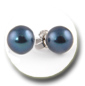 Pendientes Perlas Akoya 6-6.5 mm, negras-azul AA+