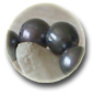 Collar Perlas de Agua Dulce, 66 cm, 7-8 mm, negras, AAA