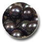 Collar Perlas de Agua Dulce, 45 cm, 7-8 mm, negras, AAA
