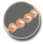 Collar Perlas de Agua Dulce, 45 cm, 9-10 mm melocoton, AAA